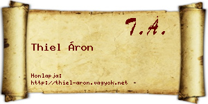 Thiel Áron névjegykártya